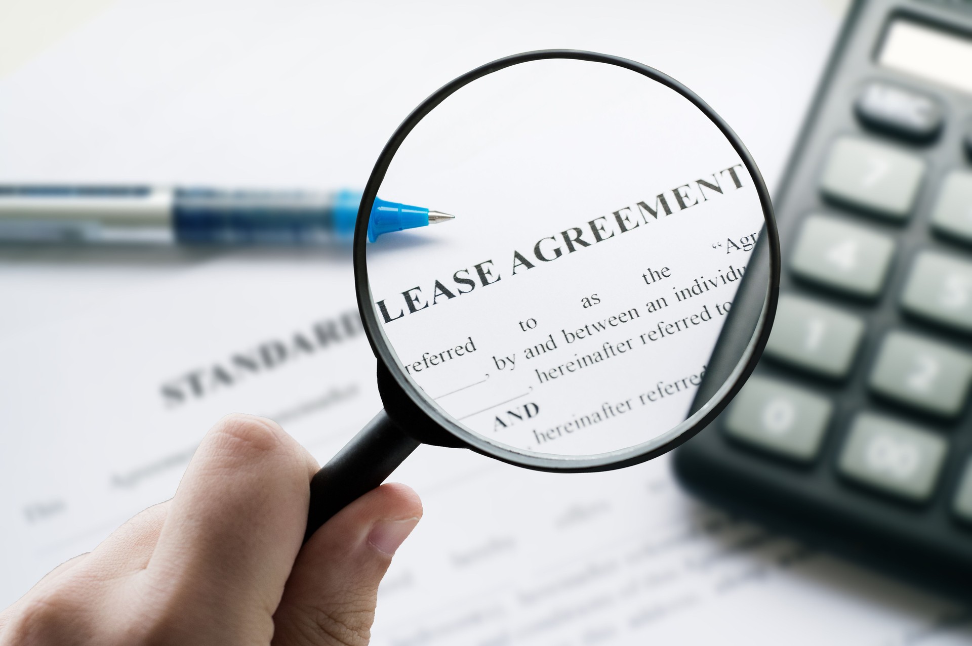 Focusing on a lease agreement